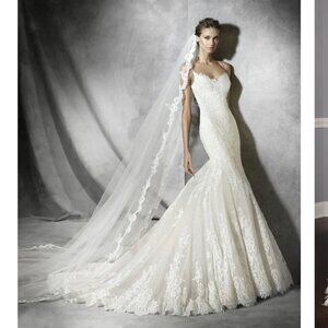 Pronovias Wedding Dress 2016 Collection Priciala Lace Tulle Fit and Flare
